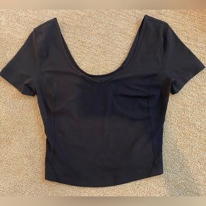 Black Lululemon align t shirt, size 4, gray condition